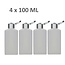 4 x lege flacons inhoud 100 ml - Reisflesjes