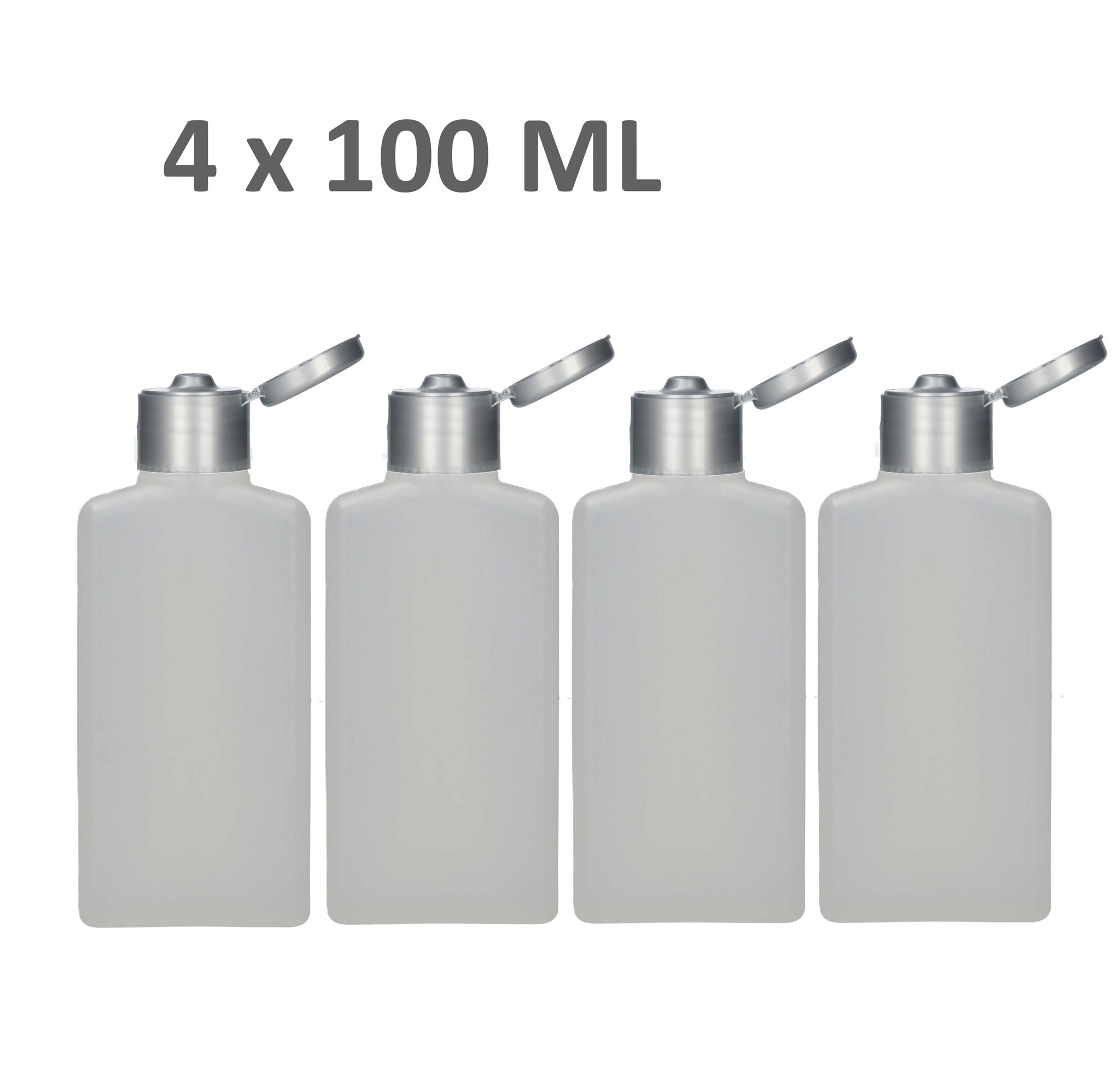 4 x lege flacons inhoud 100 ml - Reisflesjes, foto 2 van 5