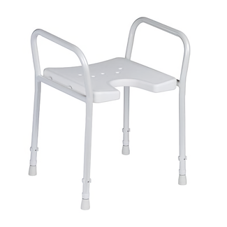 Douchestoel met armleuningen zonder rug