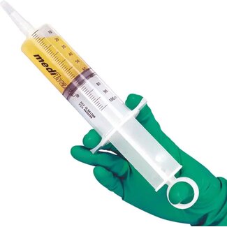 MediWare Injectiespuit 100ml / 120ml met dikke tip - Per 3 stuks