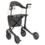 Lichtgewicht rollator carbon - Zwart - 5,5kg - met tas en rugsteun