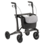 Lichtgewicht rollator carbon - Zwart - 5,5kg - met tas en rugsteun