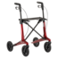 Lichtgewicht rollator carbon - Rood - 5,5kg - met tas en rugsteun