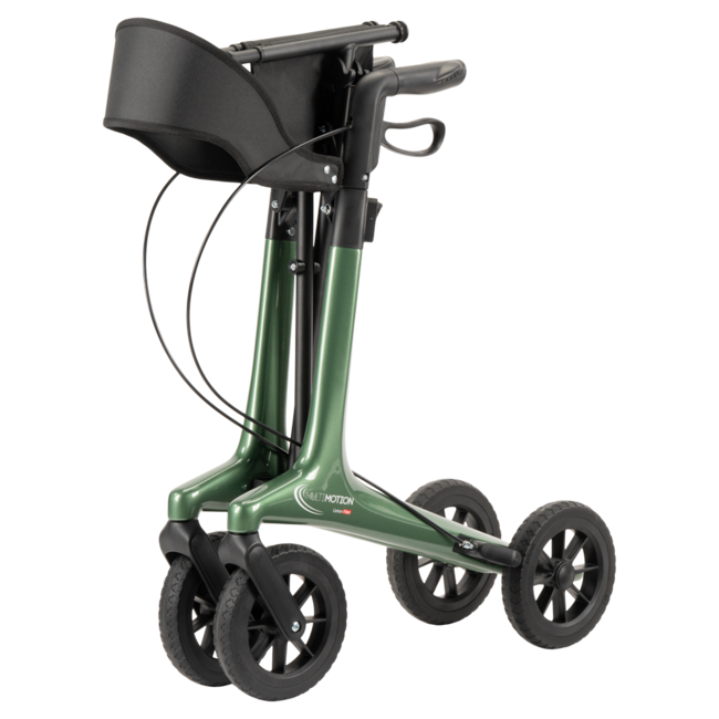 Lichtgewicht rollator carbon - Groen - 5,5kg - met tas en rugsteun