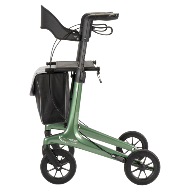 Lichtgewicht rollator carbon - Groen - 5,5kg - met tas en rugsteun