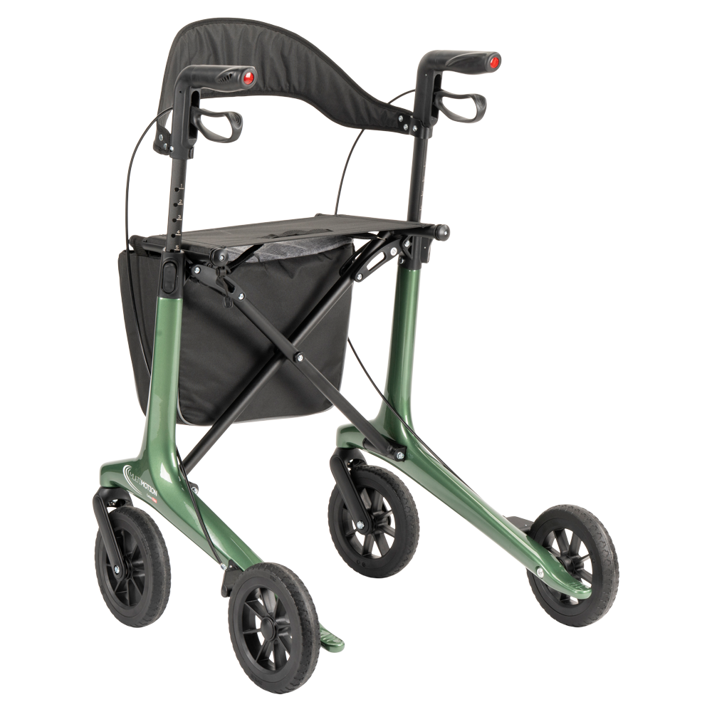 Lichtgewicht rollator carbon - Groen - 5,5kg - met tas en rugsteun, foto 6 van 6