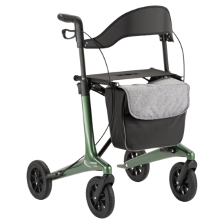 Lichtgewicht rollator carbon - Groen - 5,5kg - met tas en rugsteun