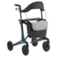 Lichtgewicht rollator carbon - Blauw - 5,5kg - met tas en rugsteun