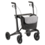 Lichtgewicht rollator carbon - Mat Zwart - 5,5kg - met tas en rugsteun