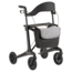 Lichtgewicht rollator carbon - Mat Zwart - 5,5kg - met tas en rugsteun