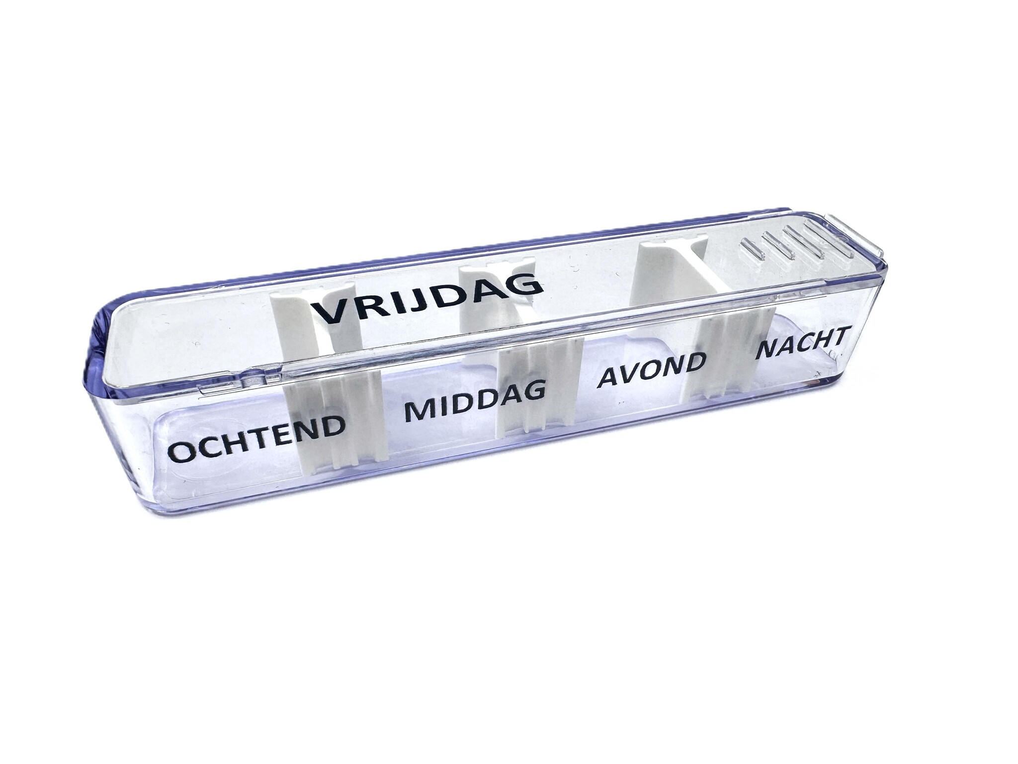 Pillendoos weekagenda Medidos - Luxe Vegan leren Etui - Zwart, foto 3 van 6
