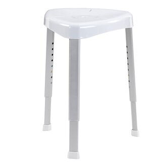 Douchekruk - Driehoek - Wit - hoogte verstelbaar