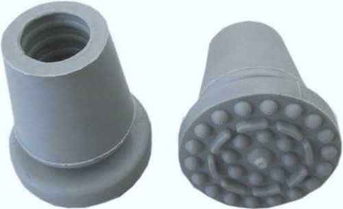 Kruk en stokdop Flexibel met Extra Grip – Grijs