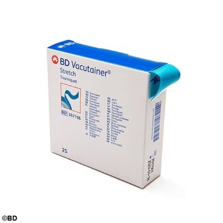 BD (Becton Dickinson) BD Vacutainer Stretch Tourniquet - Wegwerpbaar & Latexvrij (25 stuks)