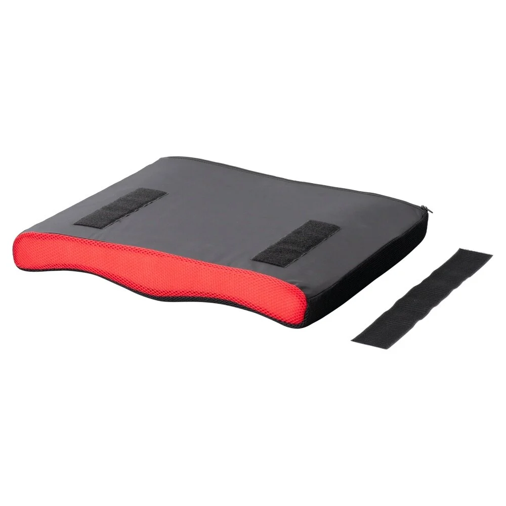 Zitkussen ergonomisch gevormd - rolstoel kussen - Zwart-Rood, foto 2 van 2