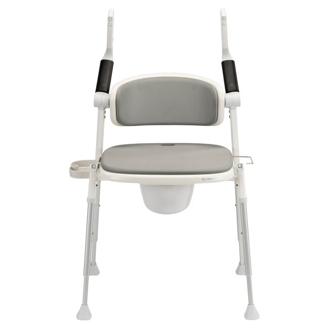 2-in-1 Douche- en Toiletstoel - Wit/Grijs