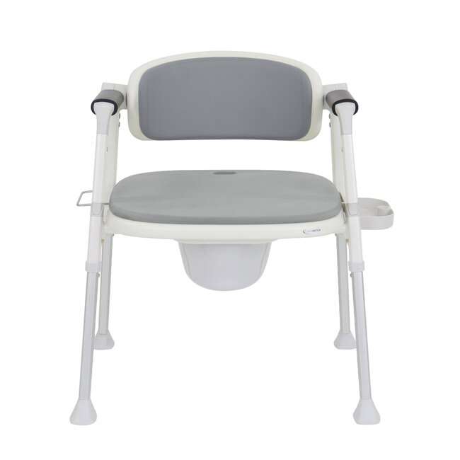 2-in-1 Douche- en Toiletstoel - Wit/Grijs