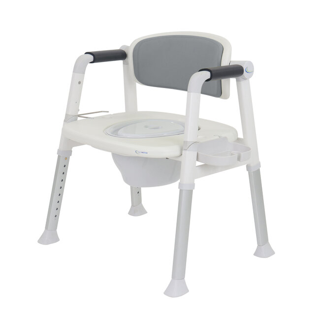 2-in-1 Douche- en Toiletstoel - Wit/Grijs