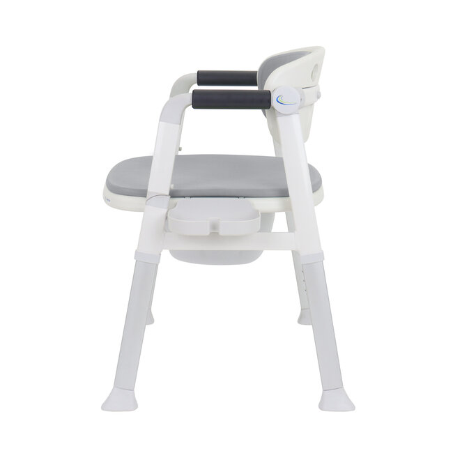 2-in-1 Douche- en Toiletstoel - Wit/Grijs