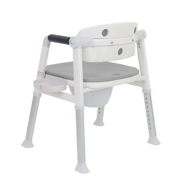 2-in-1 Douche- en Toiletstoel - Wit/Grijs