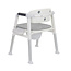 2-in-1 Douche- en Toiletstoel - Wit/Grijs