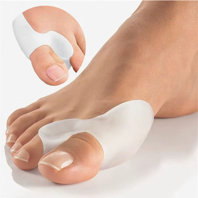 Teenspreider met hallux valgus bescherming van silicone - 2 stuks