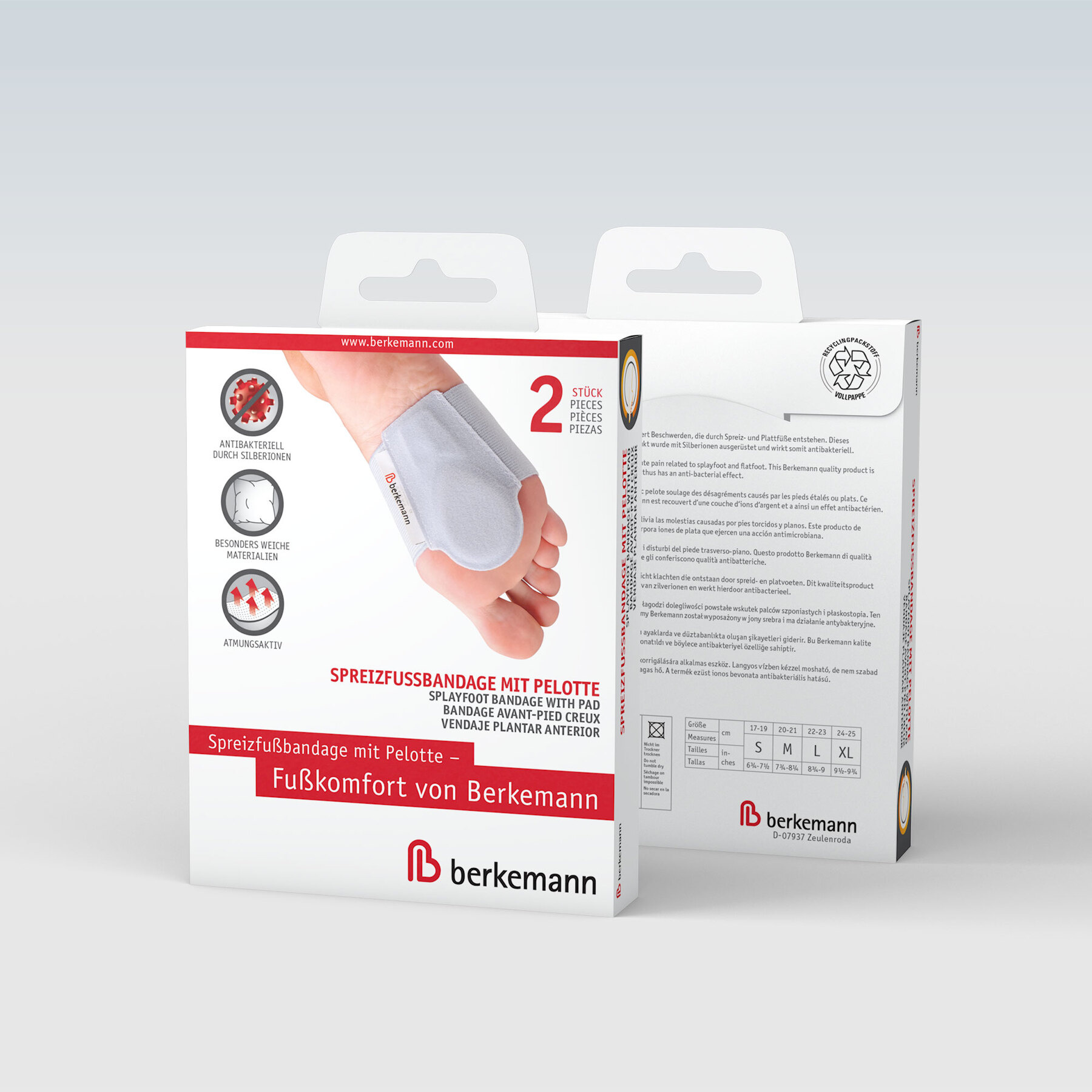 Berkemann Spreidvoetbandage met pelotte - 2 stuks, foto 2 van 4