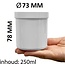 Plastic Potjes met Deksel - 250 ml - 5 stuks - Cosmetica potje - Lege Potjes - Zalfpotje