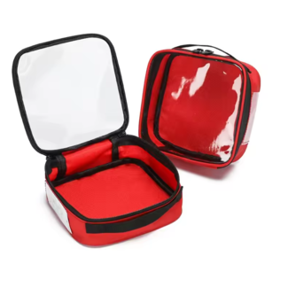 Organizer - Gekleurd tasje met transaparante deksel voor in dokterstas of EHBO tas