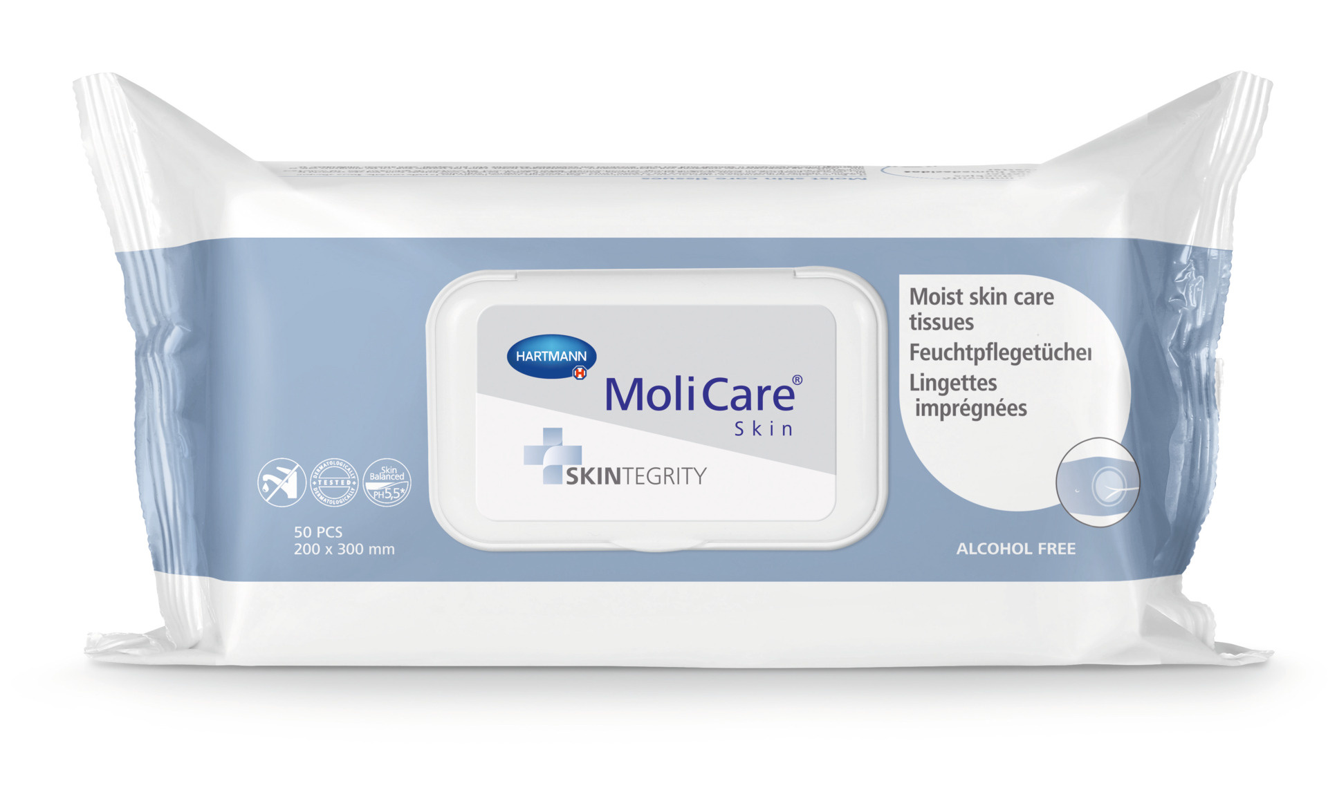 ​MoliCare® Vochtige doekjes - Alcoholvrij - Intieme zone - 50 stuks