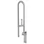 Toiletbeugel opklapbaar 76 cm met toiletrolhouder RVS