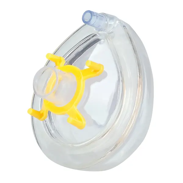 PVC beademingsmasker met luchtrand - Voor éénmalig gebruik, foto 3 van 6