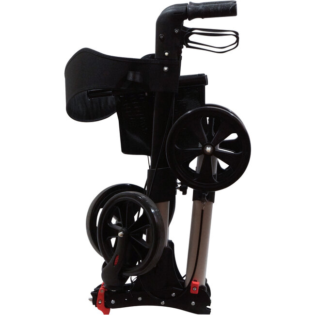 Deluxe Fold Flat Rollator - Wit - opvouwbaar en lichtgewicht - Copy