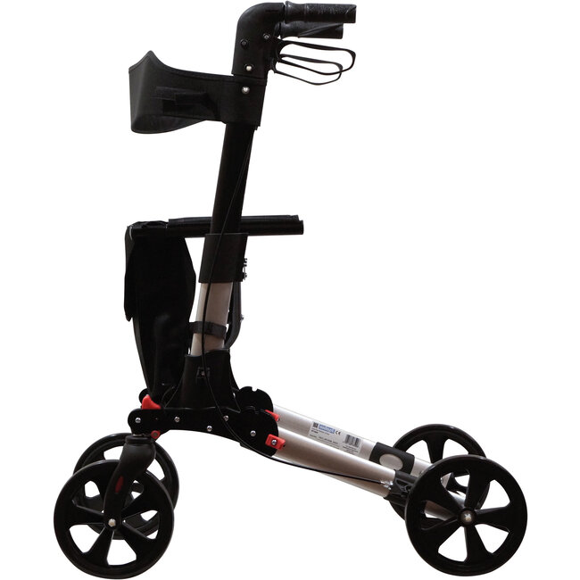 Deluxe Fold Flat Rollator - Wit - opvouwbaar en lichtgewicht - Copy