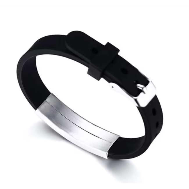 MediSieraad MediSieraad Medische Armband van Siliconen – Rood – Inclusief Gravering voor Allergie, Diabetes of ICE-informatie