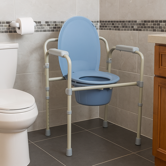 Toiletstoel Blue - in hoogte verstelbaar