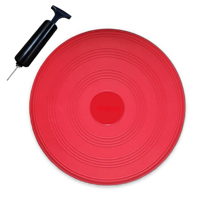 Wiebelkussen / Balanskussen - Rood - 33 cm - balkussen met handpomp