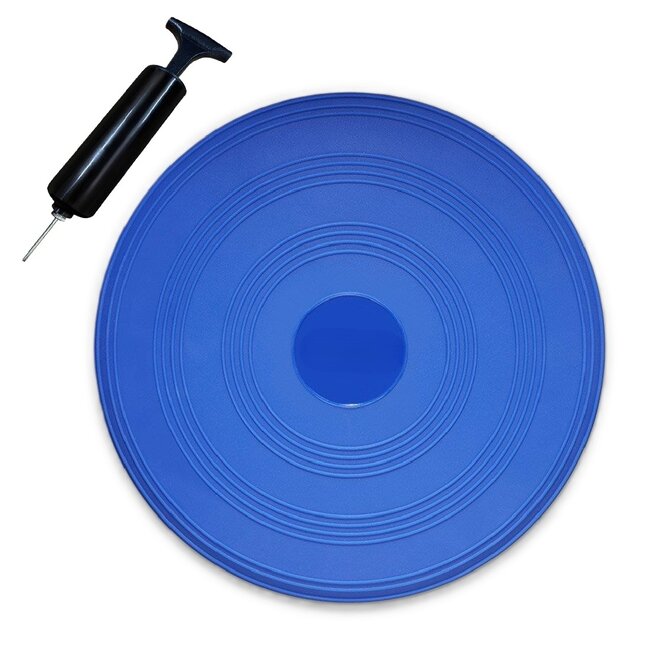 Wiebelkussen / Balanskussen - Blauw - 33 cm - balkussen met handpomp