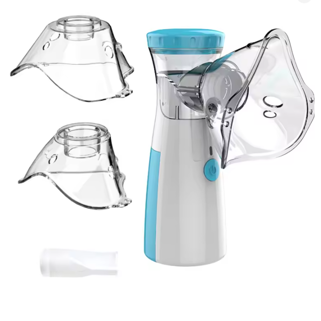 Draagbare Ultrasone Inhalator Mini – Vernevelaar met USB & Batterij – Astma Inhalatieapparaat voor Volwassenen & Kinderen – met 3 Maskers – 15ml