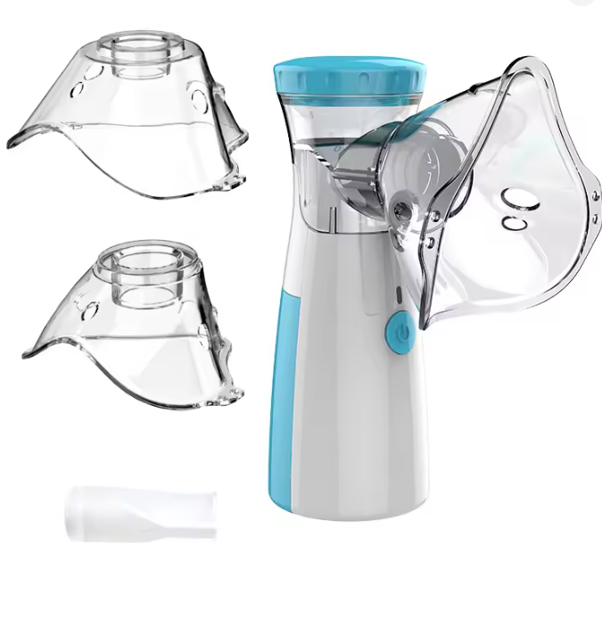 Draagbare Ultrasone Inhalator Mini – Vernevelaar met USB & Batterij – Astma Inhalatieapparaat voor Volwassenen & Kinderen – met 3 Maskers – 15ml