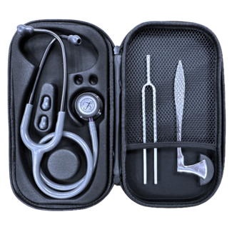Stethoscoop Etui – Zwart – Hardschalige Case met Inzet en Accessoirevak – Compatibel met Littmann