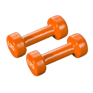 Dumbells set – 2 x 0,5 kg – Oranje – Gewichten – Krachttraining & Revalidatie