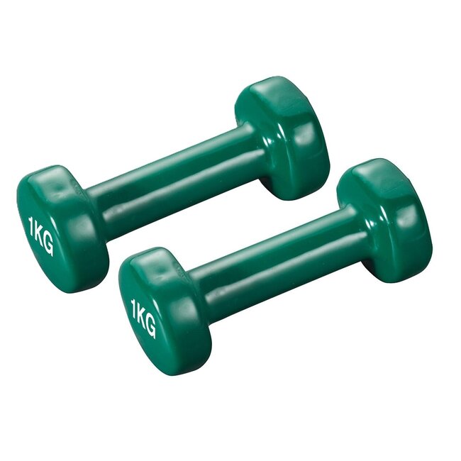 Dumbells set – 2 x 1 kg – Groen – Gewichten – Krachttraining & Revalidatie