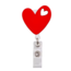 Badgehouder met Trekkoord – Rood Hartje – Uittrekbaar 80 cm – Clip voor Verpleegkundige / Zorg