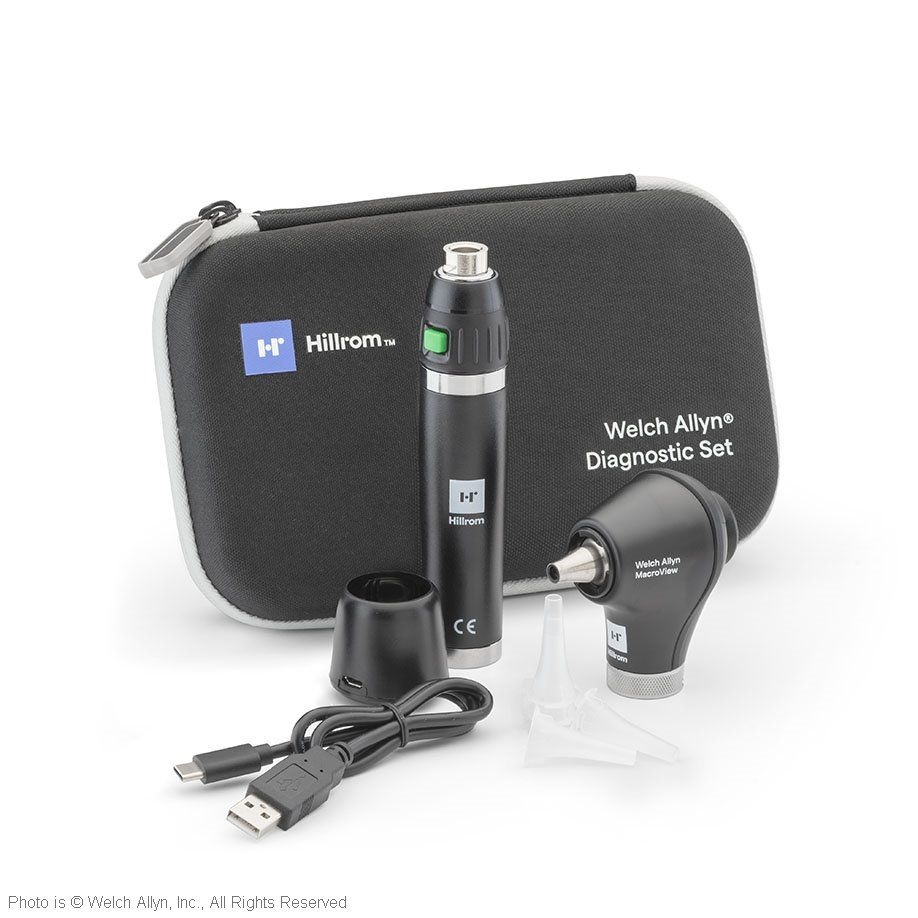 Welch Allyn Macroview Basic Otoscoopset met USB oplaadbaar handvat - In Hardcase
