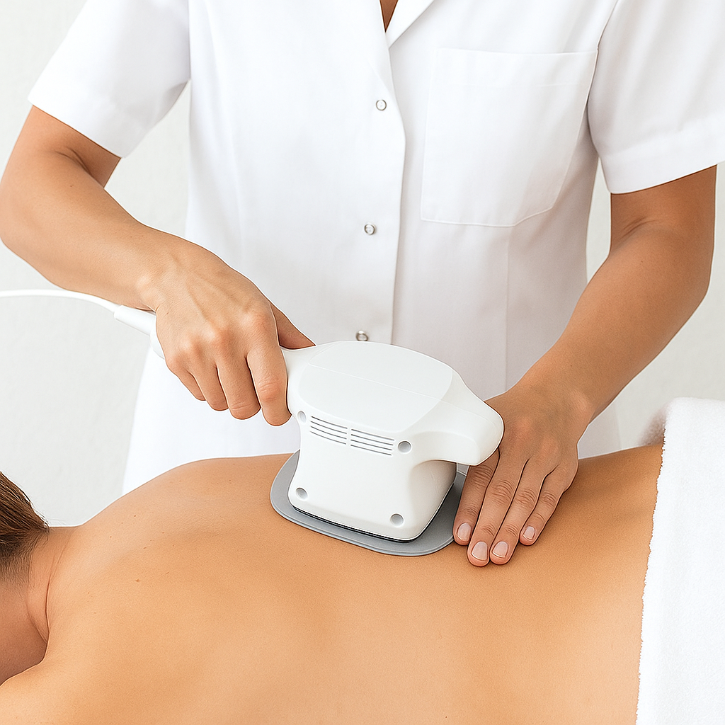 Vita-Med Professional Massageapparaat 3D – Inclusief Borstel, Schoen & Draagtas – 130W – Diepwerkende Vibratie- en Klopmassage – Wit, foto 4 van 4