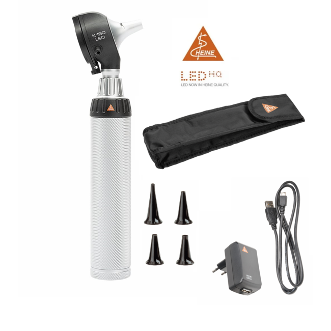 Heine K180 LED Otoscoop + USB oplaadbaar handvat in Softpouch