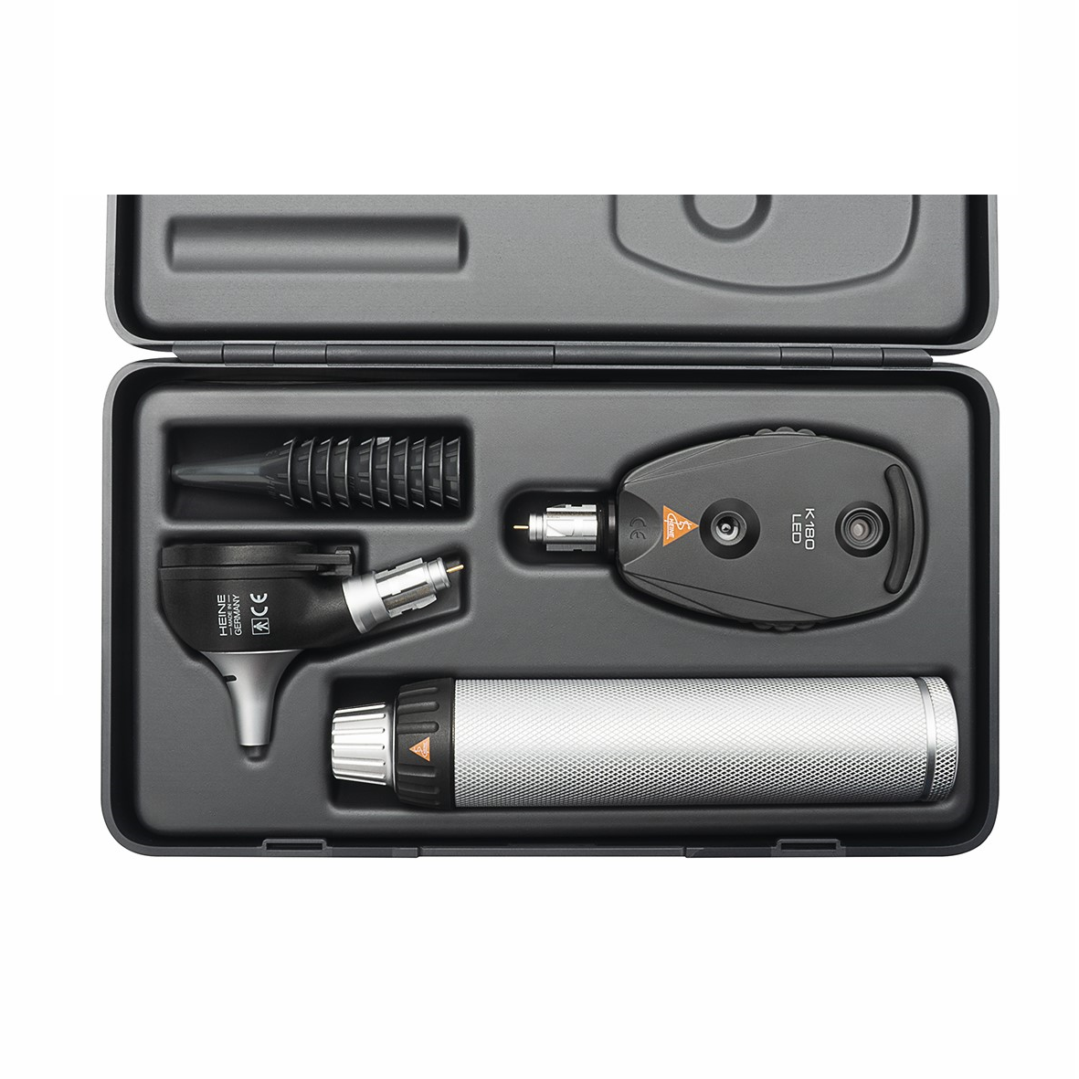 Heine K180 LED oog/oorset - 2,5V - met Batterij handvat in hardcase, foto 2 van 4