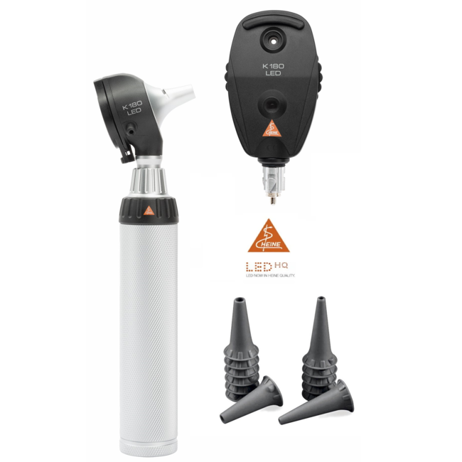 Heine K180 LED oog/oorset - 2,5V - met Batterij handvat in hardcase