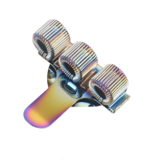 Pennenhouder - metaal Rainbow - gekleurd voor drie pennen